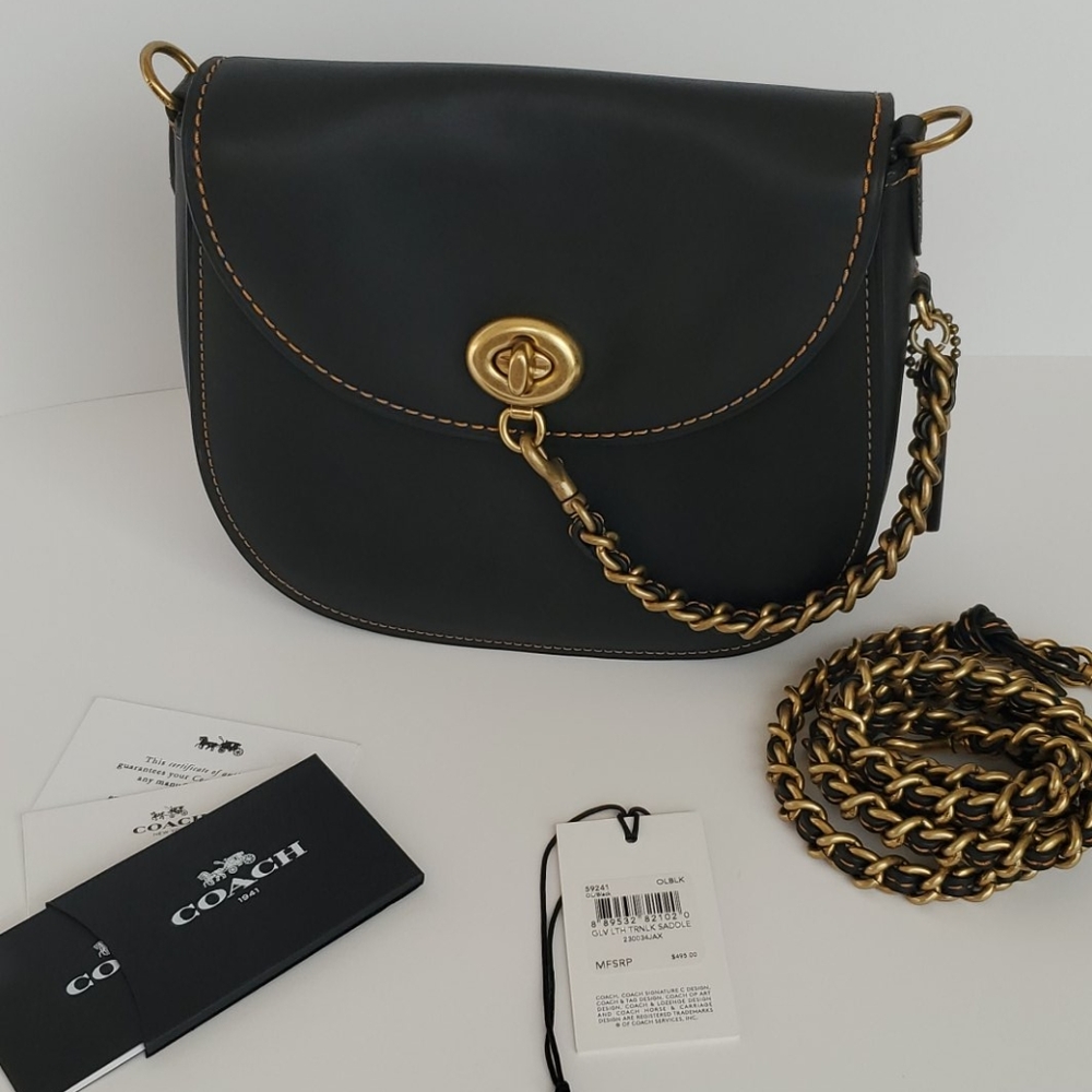 1941 Coach turnlock saddle bag